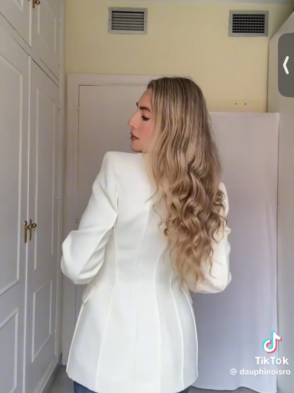 Zara new Ivory fitted  Structured Blazer Jacket Size M - Picture 9 of 9